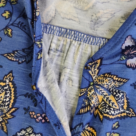 One World Long Sleeve Vneck Surplice Front Knit Top Indigo Olga Plus Size 2X - Picture 8 of 13